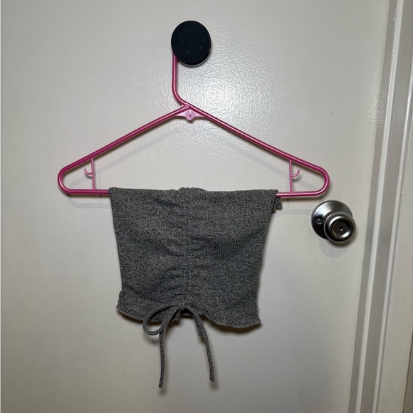 Gray Ruched Tube Top - Picture 2 of 2